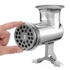 Manual Meat Grinder, 304 Stainless Steel Hand Meat Grinder with Steel Table Clamp, Meat Mincer Sausage Maker with 1 Cutting Blade, 2 Cutting Plates