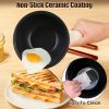 1.8L Electric Hot Pot with Ceramic Inner Liner, Dual Power 300W/600W Multi-Cooker with Steamer Rack, Auto Shut-Off Dry-Boil Protection