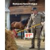 Manure Fork, 18 Angled Tines, Horse Manure Rake with Long Fiberglass Handle