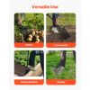 Garden Fork, 5-Tine Gardening Pitchfork with Metal Handle, 41 in Heavy Duty Digging Fork with Y Grip