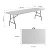 Folding Table Outdoor Indoor Heavy Duty Portable Table with Carrying Handle for Camping Picnic Party