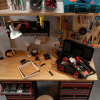 16-inch Toolbox, Plastic Tool and Hardware Storage, Black