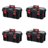 16-inch Toolbox, Plastic Tool and Hardware Storage, Black