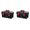 16-inch Toolbox, Plastic Tool and Hardware Storage, Black