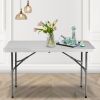 Folding Table Outdoor Indoor Heavy Duty Portable Table with Carrying Handle for Camping Picnic Party
