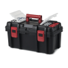 16-inch Toolbox, Plastic Tool and Hardware Storage, Black